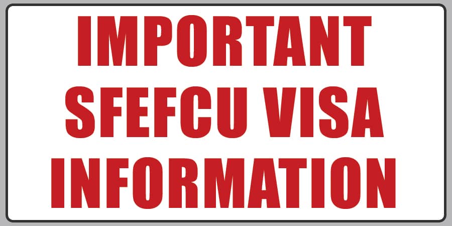 The words: Important EdFed VISA Information