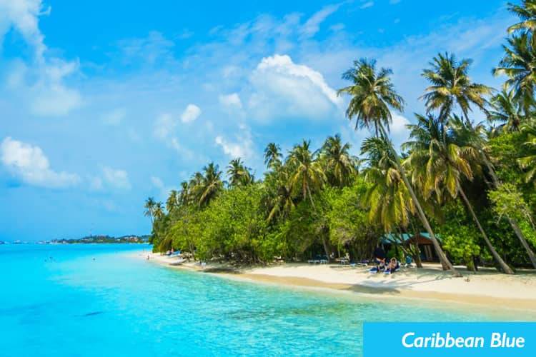 A beautiful view of carribean blue water.