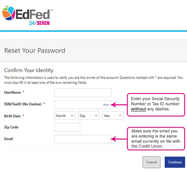 EdFed 24/SEVEN FAQ The Educational Federal Credit Union